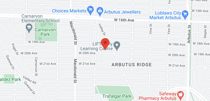 map of 2625 W 20TH AVENUE